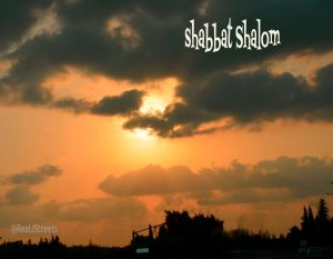 sunset poster for Shabat shalom