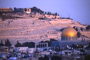 Jerusalem Israel Mount Olives Old city dome of rock
