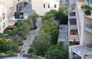 view of sukkot from Citadel Hotel Jerusalem