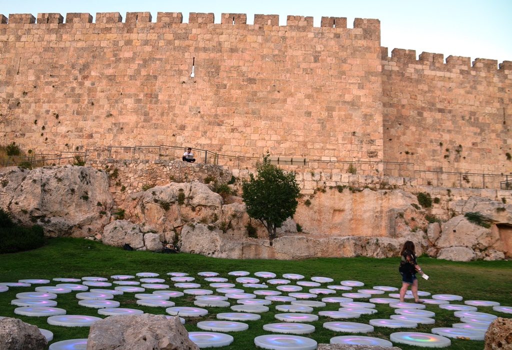 The Pool interactive circles for Jerusalem Light Festival 