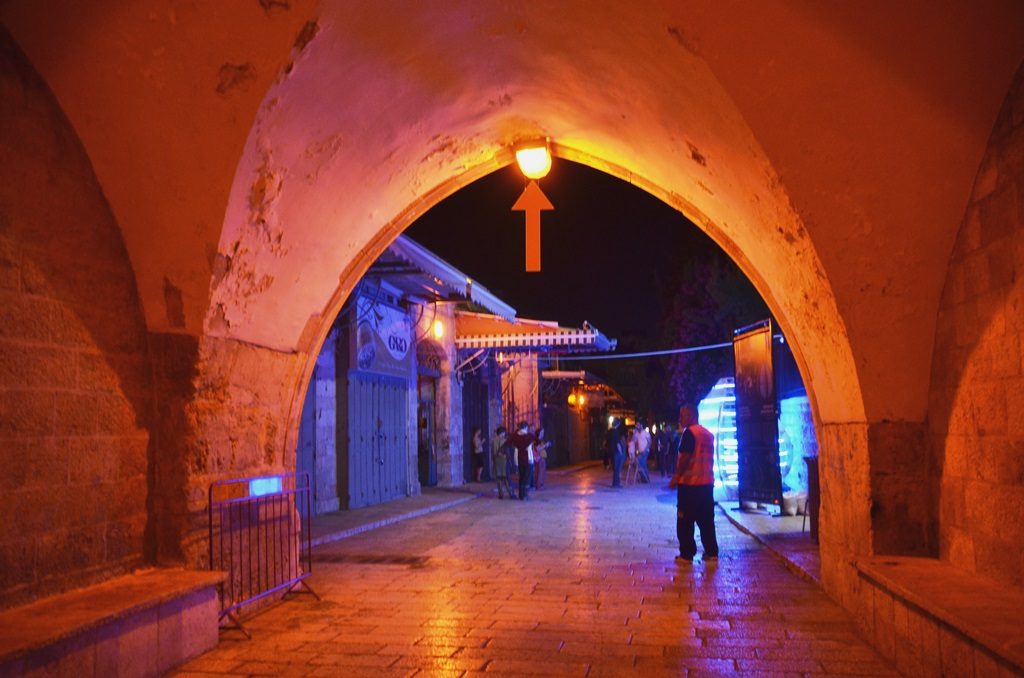 NeuorModulator entering Muristan color and music at Jerusalem light festival 
