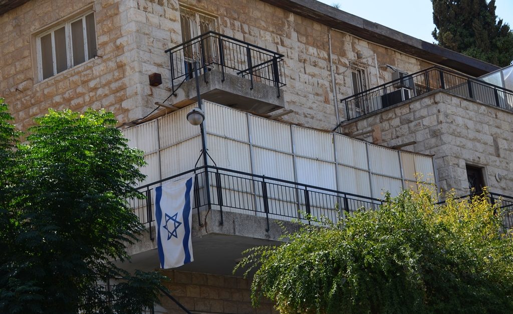 Jerusalem Israel sukka on a balcony 