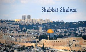 Shabbat Shalom from the Tayelet view of Old City Temple Mount