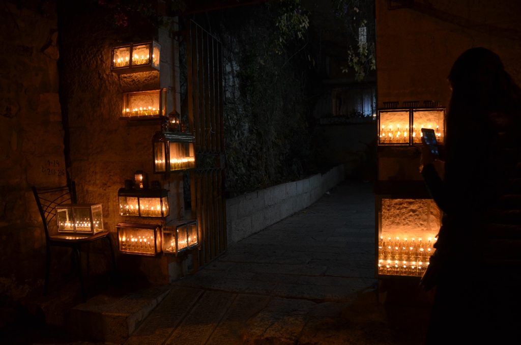 Chanuka candles, oil menorahs for Hanukka