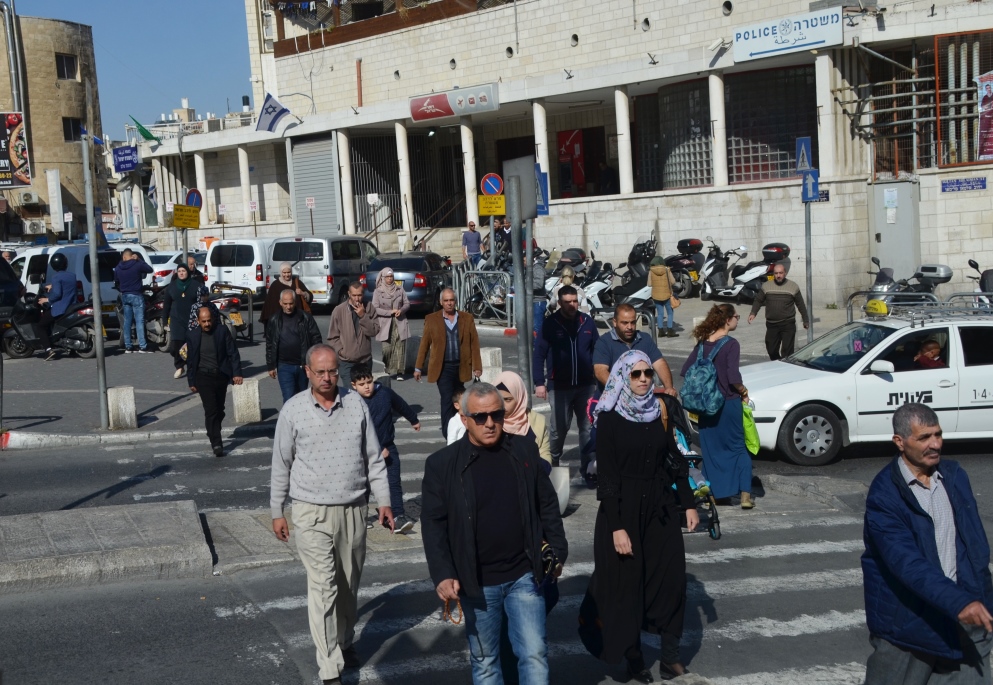 Muslim prayer on Friday in Jerusalem Israel Muslim men and women walking
