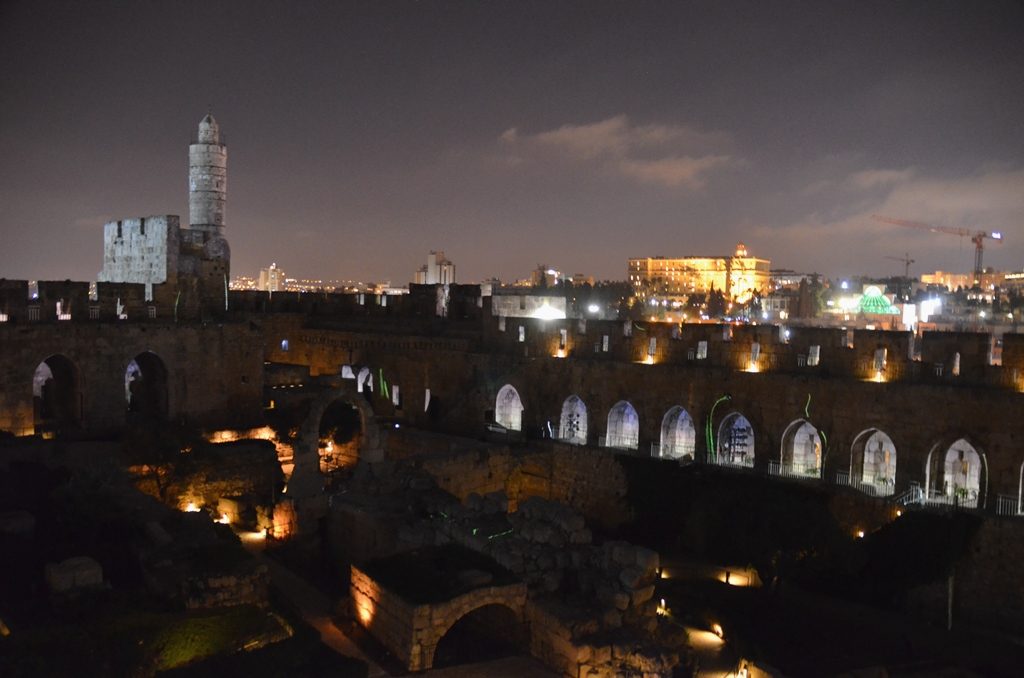 Jerusalem Israel Tower of David at night 