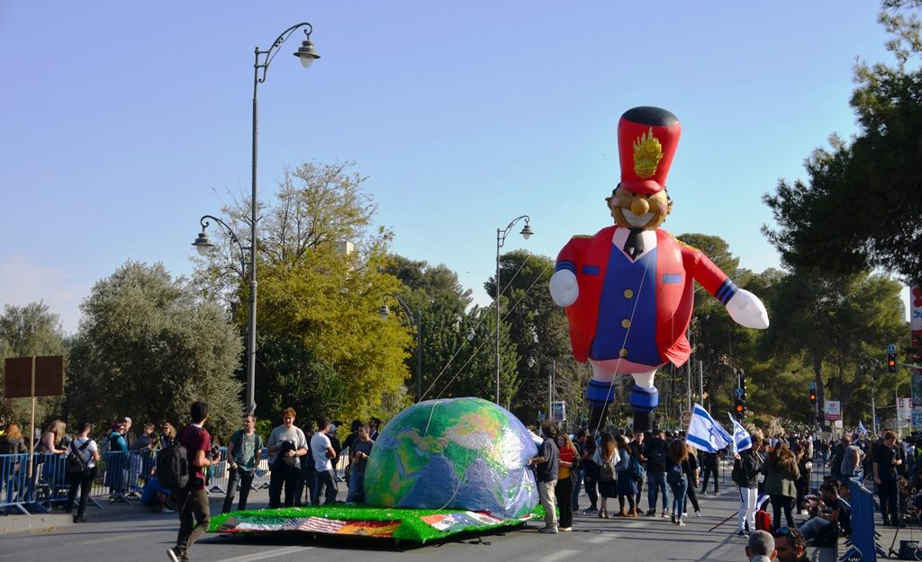 Jerusalem Hanukkah parade balloons