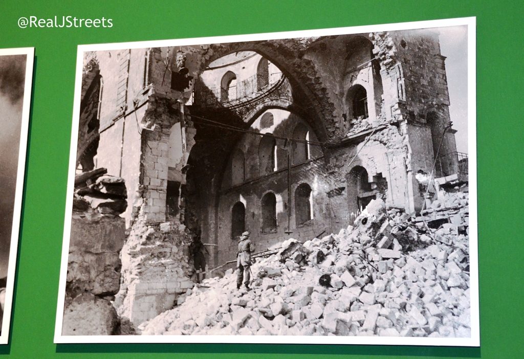 Jordanian Legionnaire on rubble of destroyed Synagogue in Old City Jerusalem 1948