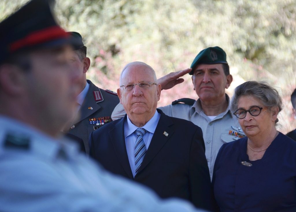 President and Nechama Rivlin at arrival of German President