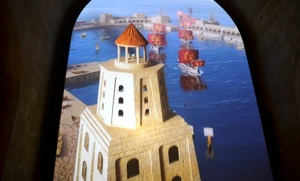 Image of port Herod built today Caesarea