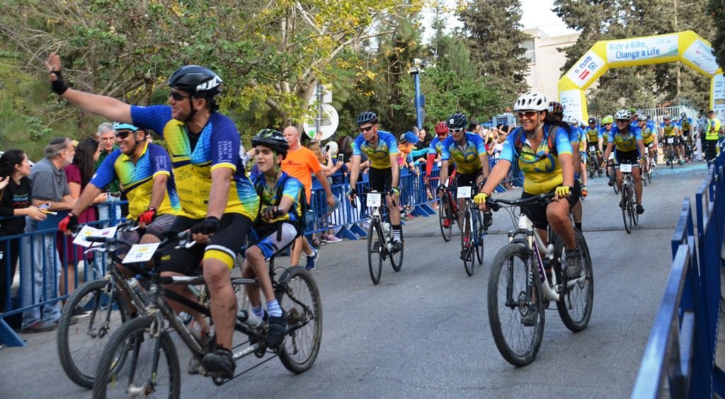 Wheels of Love Charity Bike riders arrive at ALYN to end race