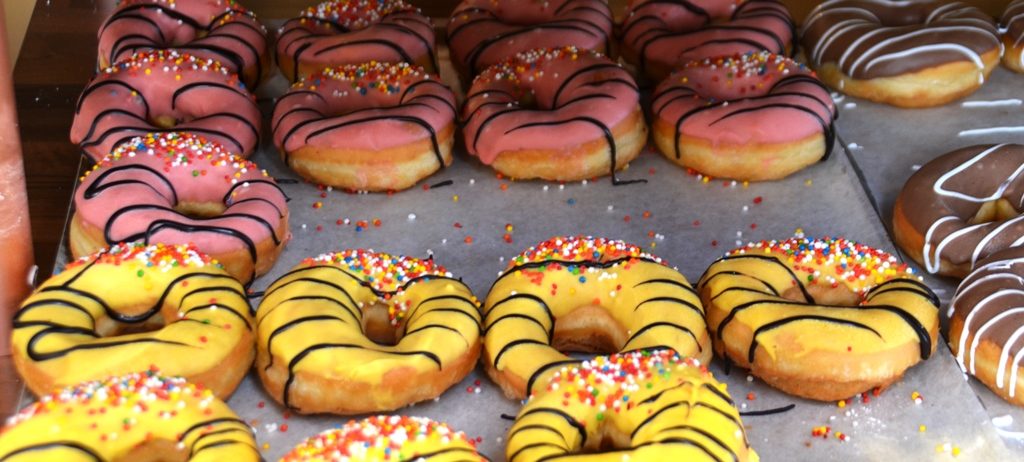 Hanuka donuts in shuck in Jerusalem 