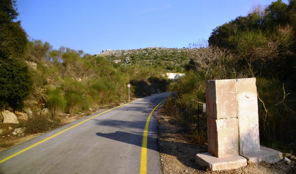 Northern Galilee road near Lebanese border