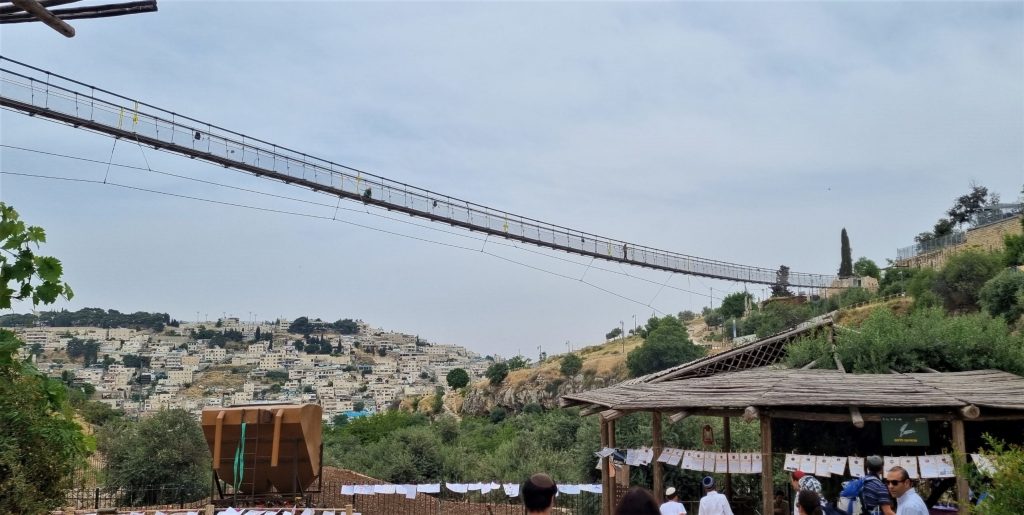 Suspension bridge over Hinnom Valley