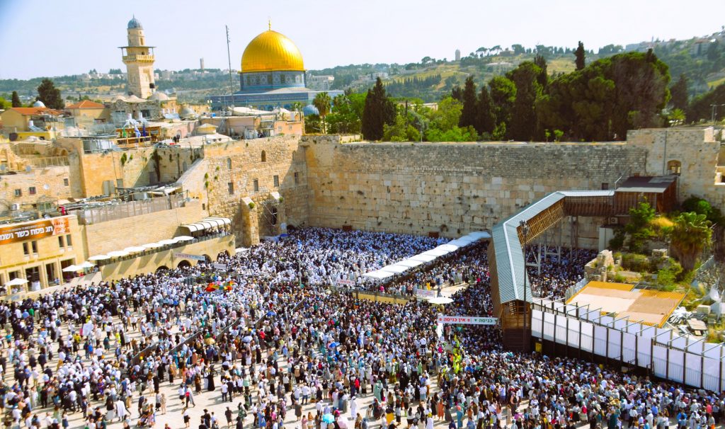 Western Wall on Passover 2024 for Priestly Blessing