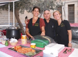 Pizza, Pear and Apple restaurant owner at Italian festival