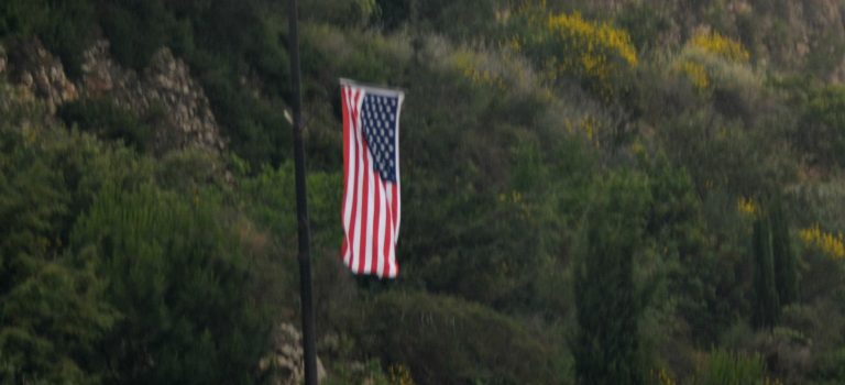 Shabbat Shalom from Red, White & Blue Jerusalem