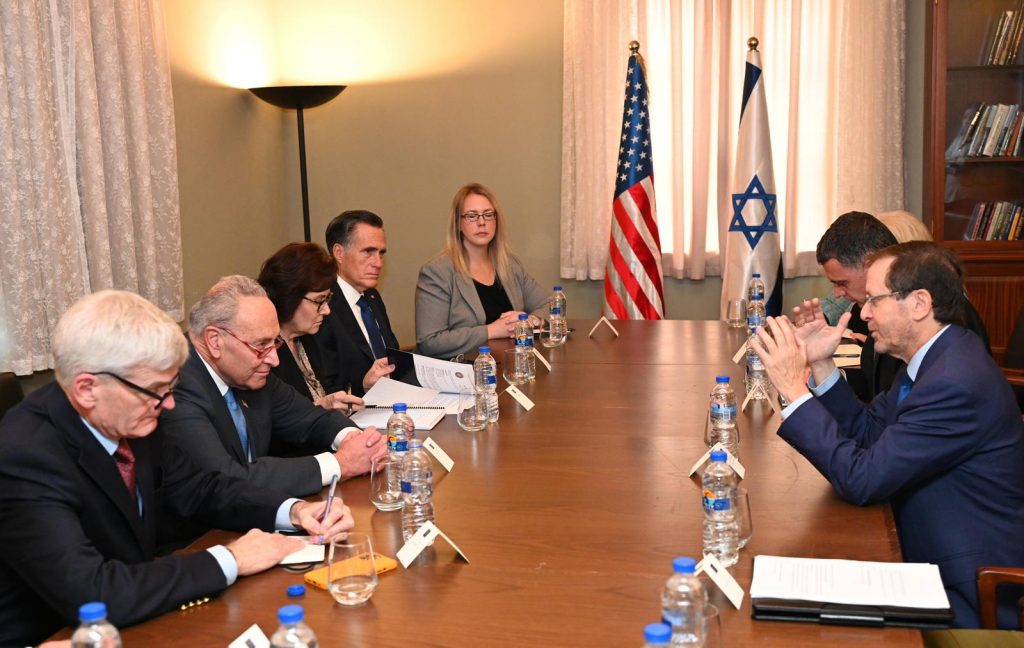 US Senators meet with President Isaac Herzog